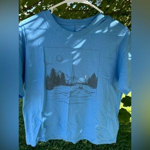 American eagle snowman cropped tee